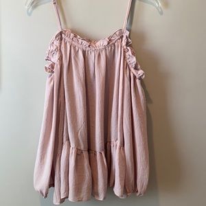 Women’s off the shoulder blush top